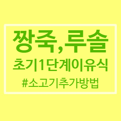  시판이유식 소고기추가 (짱죽,루솔 이유식 비교)