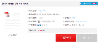 평가제 영역별 구비 서류 목록표 평가제 영역별 구비 서류 목록표