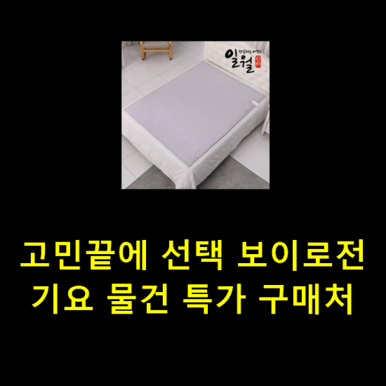 고민끝에 선택 보이로전기요 물건 특가 구매처 고민끝에 선택 보이로전기요 물건 특가 구매처