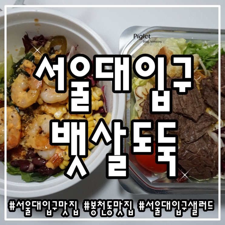 '오늘 하루, 내 몸의 그린라이트' 서울대입구역 맛집 :: 뱃살도둑 샐러드&과일 _ 토시 찹스테이크 샐러드, 새우 포케