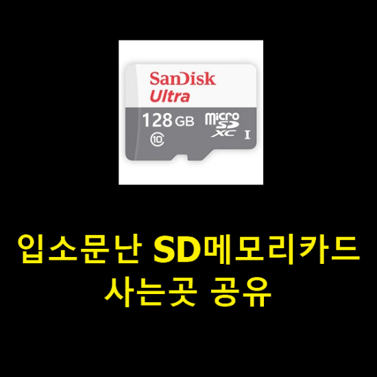 입소문난 SD메모리카드 사는곳 공유 입소문난 SD메모리카드 사는곳 공유