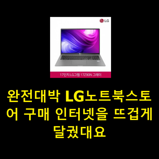 완전대박 LG노트북스토어 구매 인터넷을 뜨겁게 달궜대요