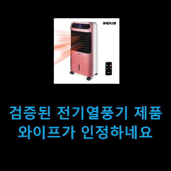 검증된 전기열풍기 제품 와이프가 인정하네요