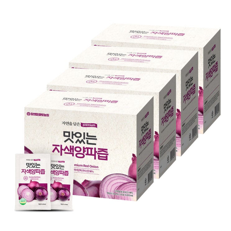 후기가 정말 좋은 참앤들황토농원 자연을 담은 맛있는 자색양파즙, 100ml, 200개입(로켓배송) 추천합니다