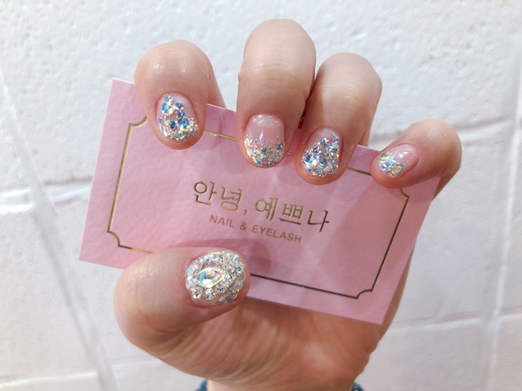  구월동네일 안녕예쁘나 눈꽃 겨울네일 추천