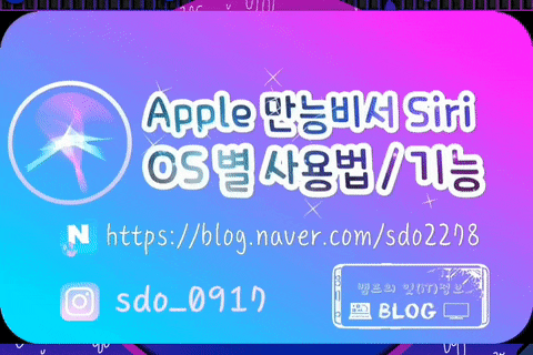 [Siri] ②편 Apple의 만능 비서 Siri /시리 사용법 & 기능