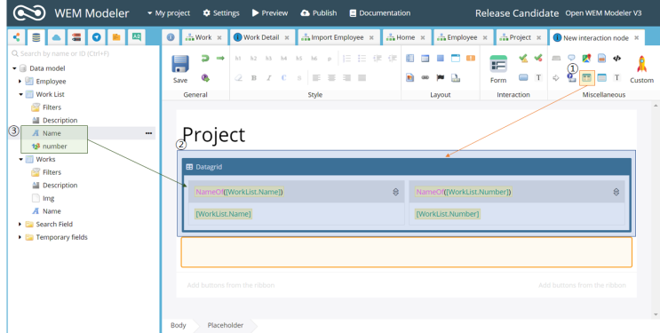  WEM Modeler : Multiple List & Loop Node