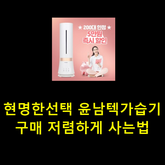 현명한선택 윤남텍가습기 구매 저렴하게 사는법 현명한선택 윤남텍가습기 구매 저렴하게 사는법