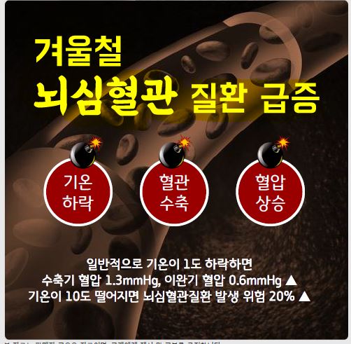  겨울철 급증하는 뇌. 심혈관