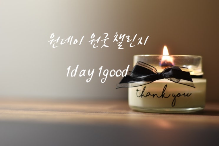 원데이 원굿 (1day 1good) 챌린지 (from. 씨엘님)