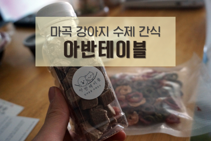 마곡 강아지 수제간식 아반테이블 : 부니 말고기 첫 도전기