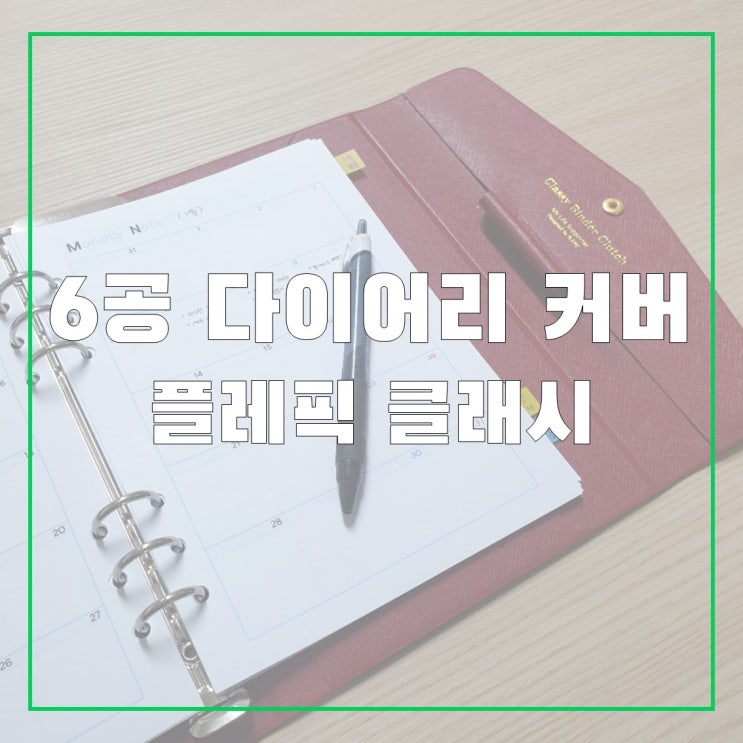 A5 6공 다이어리 커버 플레픽 클래시 추천해요.