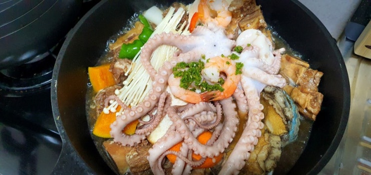  대구 태전동 맛집, 갈비명가 황우리(전복 낙지 갈비찜)