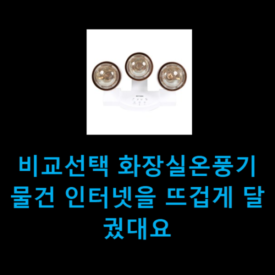 비교선택 화장실온풍기 물건 인터넷을 뜨겁게 달궜대요 비교선택 화장실온풍기 물건 인터넷을 뜨겁게 달궜대요