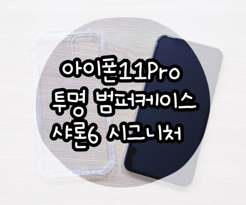 아이폰11Pro 깔끔한 투명 범퍼케이스 샤론6 시그니처