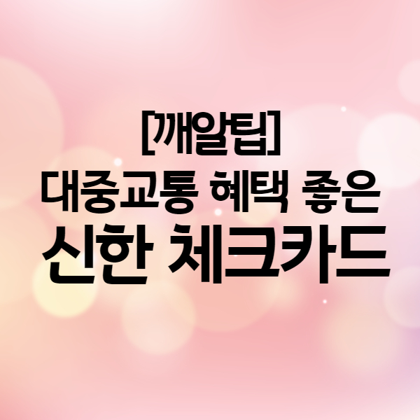 20대 체크카드 추천 - 신한 딥드림 체크카드 vs S-초이스 (대중교통 혜택 굿!)