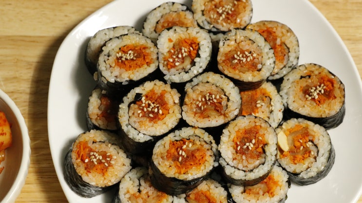  냉파하기 초간단 냉털김밥 가즈아!