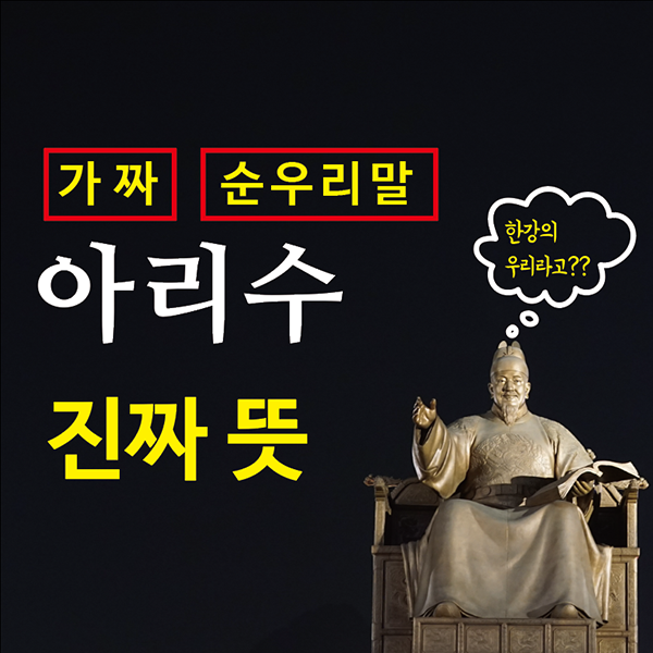  가짜 순우리말 아리수의 진짜 뜻 (한강의 우리???)