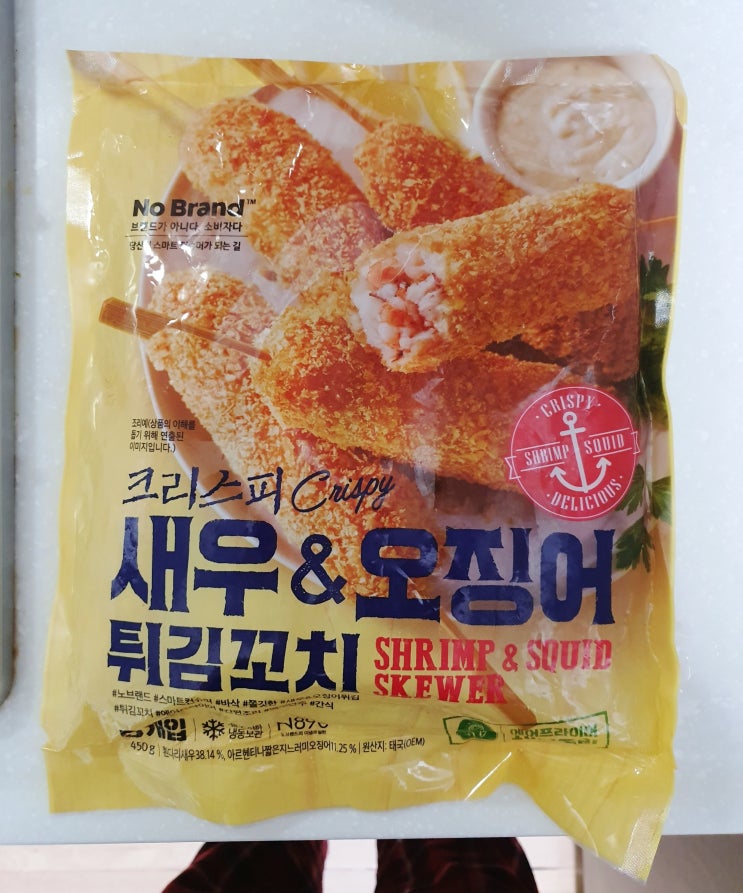 [ 노브랜드 냉동제품 ] 크리스피 새우&오징어튀김 꼬치