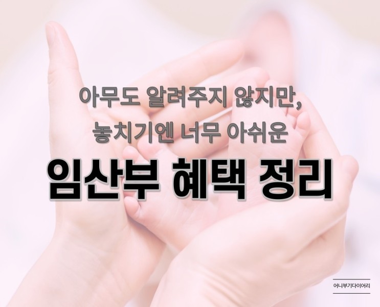 [출산준비] 임산부 혜택 정리