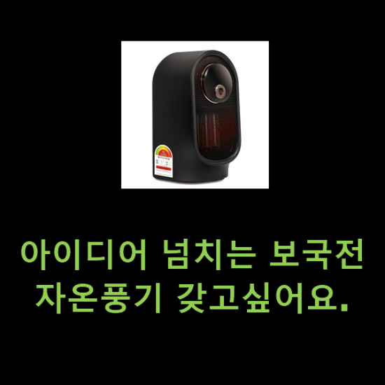 아이디어 넘치는 보국전자온풍기 갖고싶어요.