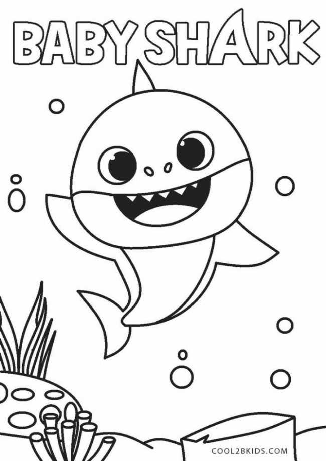 핑크퐁 아기상어 색칠공부 Baby Shark 01. (파일첨부) : 네이버 블로그