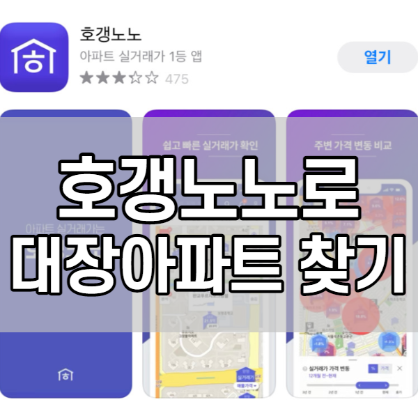 호갱노노를 이용한 대장아파트 찾기와 분석 방법 공유 호갱노노를 이용한 대장아파트 찾기와 분석 방법 공유
