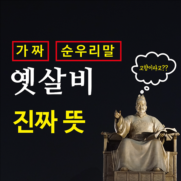 가짜 순우리말 옛살비의 진짜 뜻 (고향??)