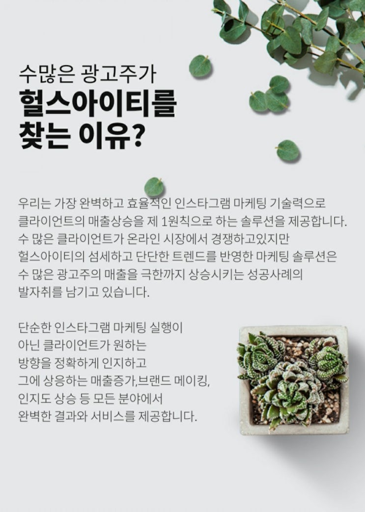  헐스아이티 - 수익성 마케팅용 인스타그램 계정도 같이 키우자