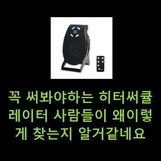 꼭 써봐야하는 히터써큘레이터 사람들이 왜이렇게 찾는지 알거같네요