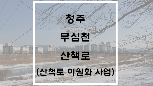 21년 1월 10일 청주 무심천 산책로(무심천 자전거도로, 산책로 이원화 사업)
