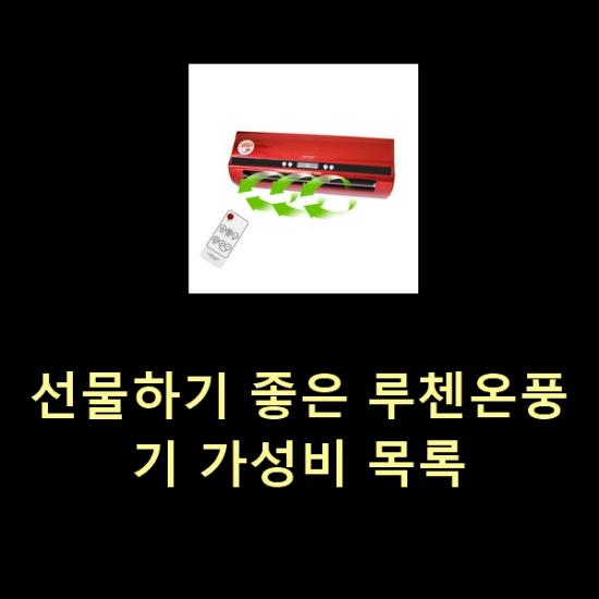 선물하기 좋은 루첸온풍기 가성비 목록 선물하기 좋은 루첸온풍기 가성비 목록