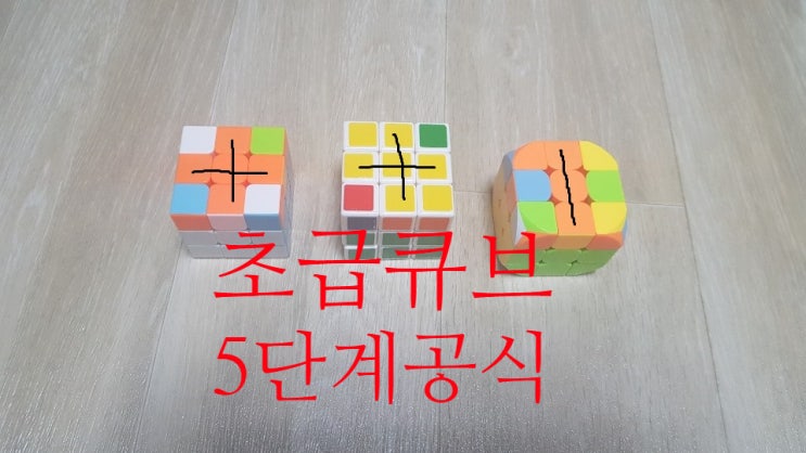  3X3 큐브 맞추는 공식, 3x3큐브 초급 맞추기 방법 5단계