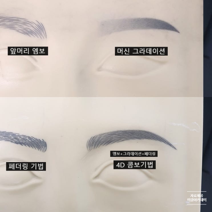  4D콤보눈썹 기법 반영구교육 을 알아보자