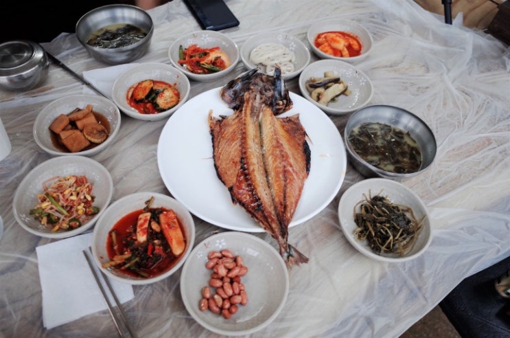  안동하회마을 장터 간고등어정식 맛집 솔밭식당