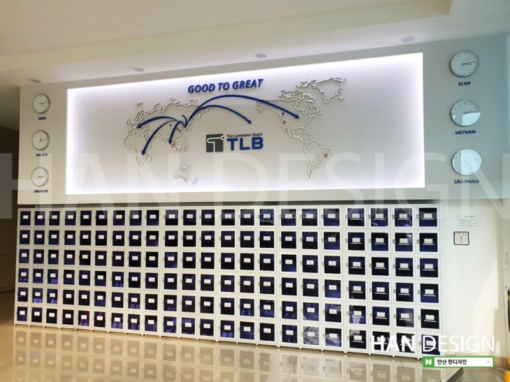  [회사간판/기업간판] TLB 로비 이미지월 제작시공기