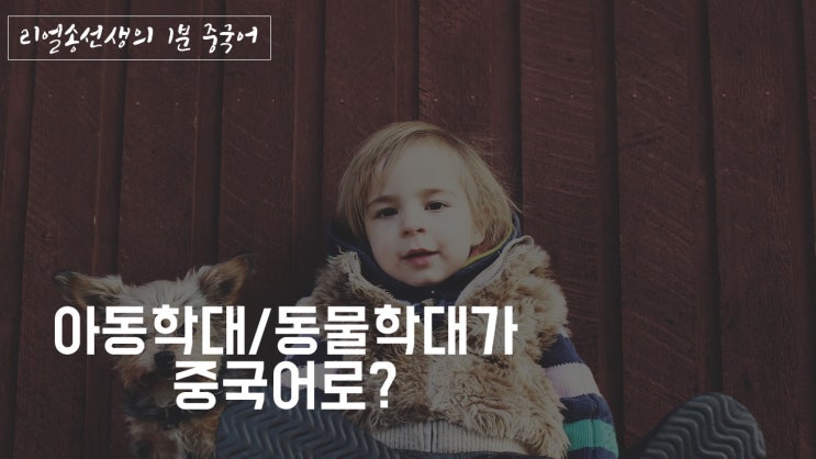  [1분중국어] 학대/아동학대/동물학대가 중국어로?