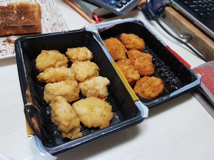  간단한간식술안주 BBQ순살바삭치킨 후라이드양념 상세후기 집자취생반찬야식