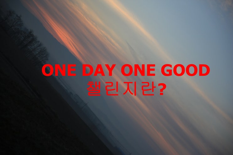  ONE DAY ONE GOOD 챌린지 감사, 응원 메시지 전달 (From. 뿔난천사님)