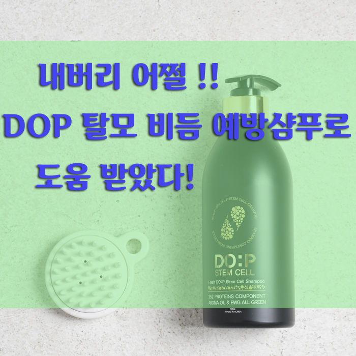  탈모 샴푸 디오피 dop 로 내머리에 도움을 받았다