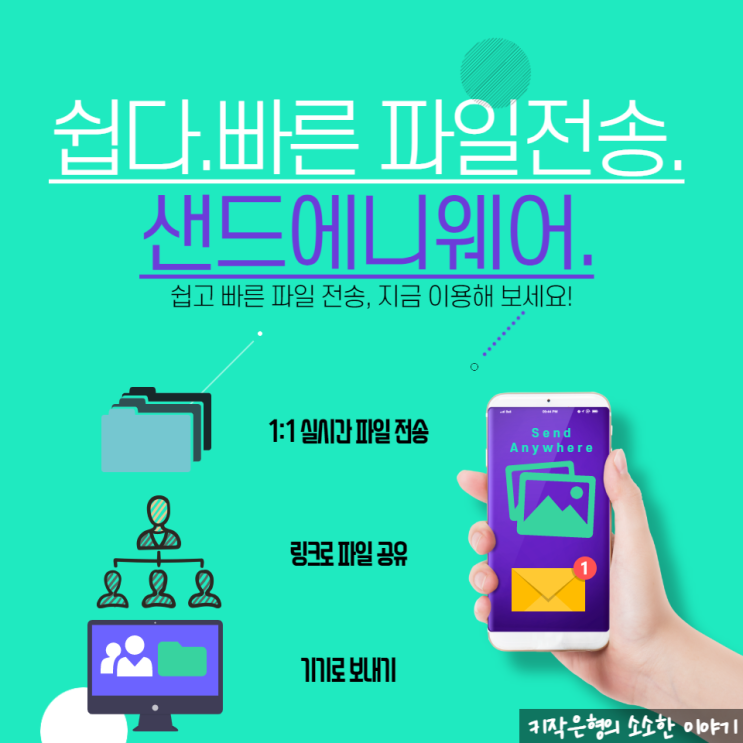  쉽고 파일 파일전송에는 샌드애니웨어 [ Send anywhere ]