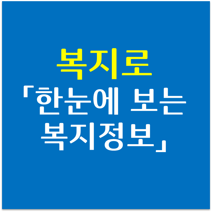  복지로 - 한눈에 보는 복지정보