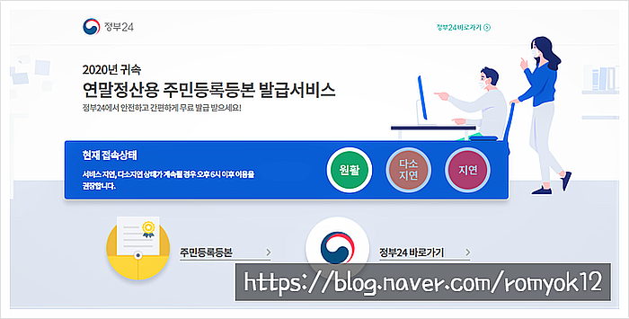  간편서비스로 주민등록등본 인터넷 발급 (and. 휴대폰에서 전자 증명서로 발급)