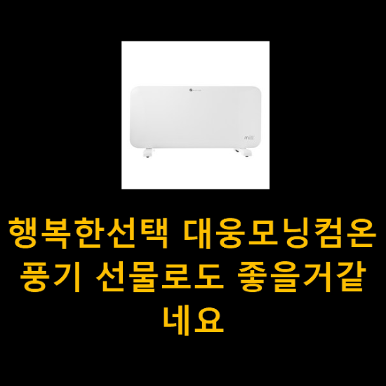 행복한선택 대웅모닝컴온풍기 선물로도 좋을거같네요