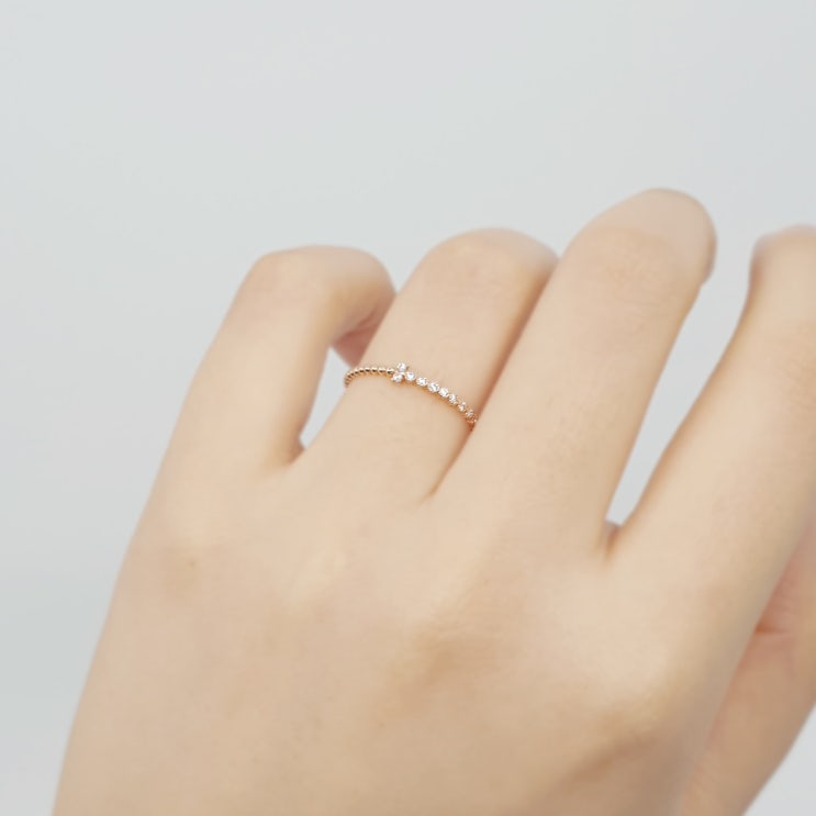  더벨루 큐빅 T 실반지 (14K 18K)