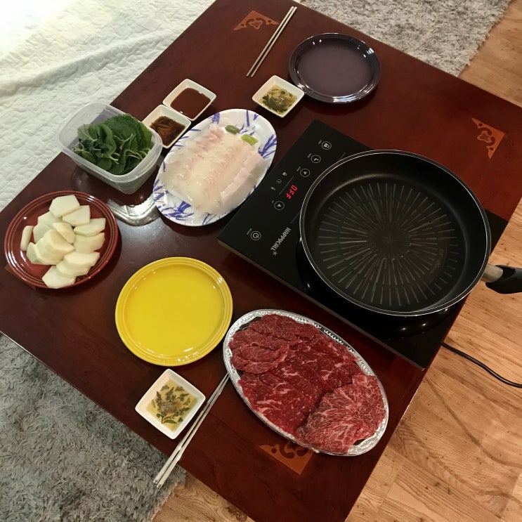 집사람과 오붓하게 퇴원파티 / 한우특수부위 광어회