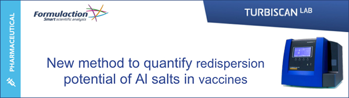  분산안정성 유화안정성 New method to quantify the redispersion of Al salts in vaccines1