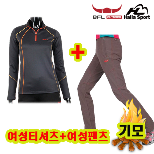 의외로 인기있는 BFL OUTDOOR 여성 클라디티셔츠+레베팬츠 ···