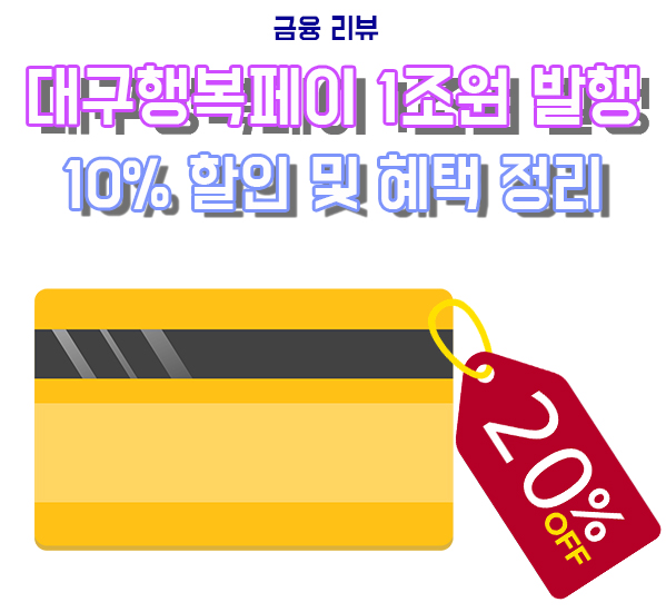  대구행복페이 10% 할인, 최대 50만원 한도 서비스 및 혜택 정리