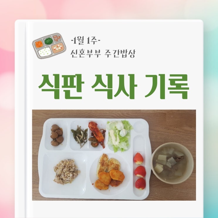  [주간밥상] 신혼부부 식판식사 기록(1월 1주), 식판식사 시작 이유
